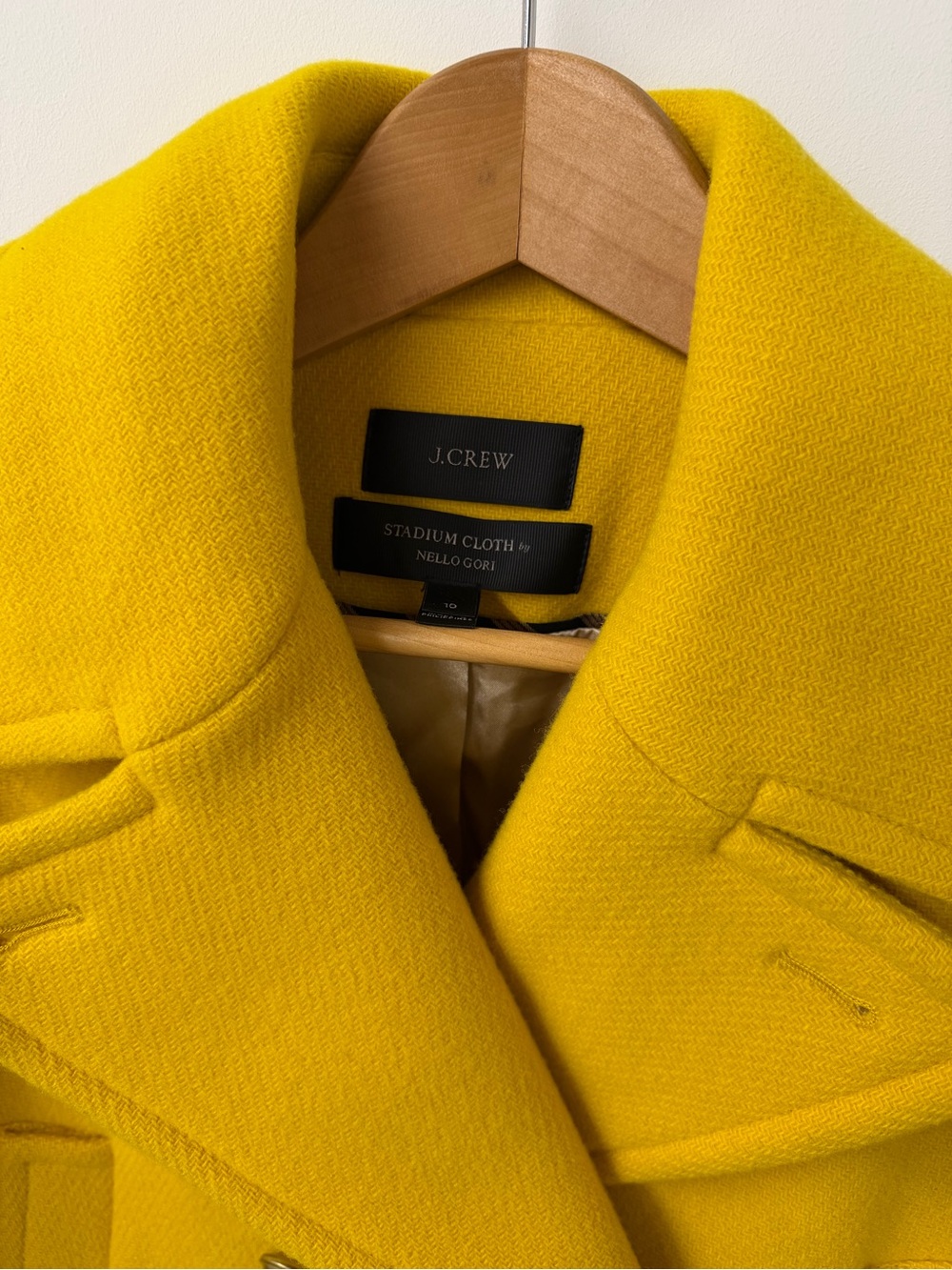 J. Crew Nello Gori Double-Breasted Peacoat in Yellow - Picture 4 of 5